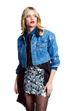 Denim Metallic Raw Jacket