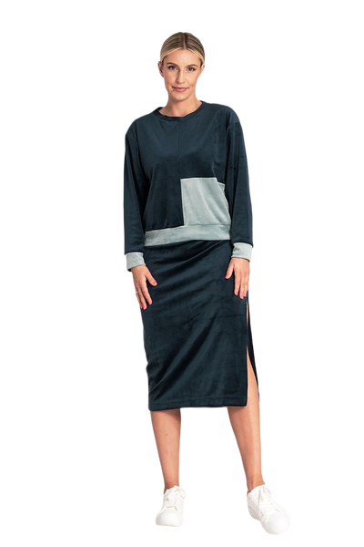 Velour Skirt & Top