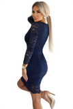 Deep Elegance Fitted Dress