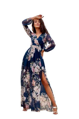Open Back Rose Dress