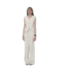 "Diary of an Old Friend" Customized Breathable Ramie Oversize Suit Vest Set