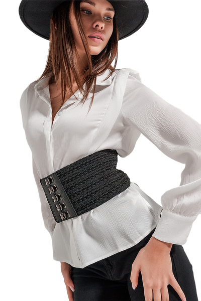 Ecru Blouse With Ruffle Details