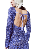 Embellished Sequin Mini Dress