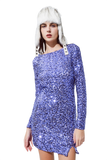 Embellished Sequin Mini Dress