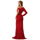 Fiona Red One Shoulder Gown