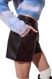 Faux Leather Shorts