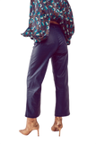 Faux Leather Wide Leg Pants