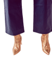 Faux Leather Wide Leg Pants