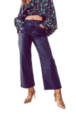 Faux Leather Wide Leg Pants