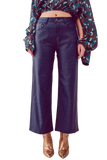 Faux Leather Wide Leg Pants