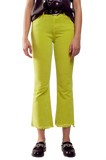 Flare Corduroy Pants in Lime Green