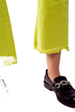 Flare Corduroy Pants in Lime Green