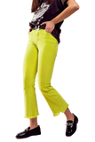 Flare Corduroy Pants in Lime Green