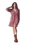 Floral v Neck Mini Dress