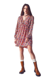 Floral v Neck Mini Dress
