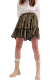 Green Chiffon Mini Skirt
