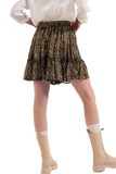 Green Chiffon Mini Skirt