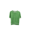 Green White Line Sweater
