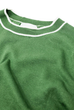 Green White Line Sweater