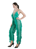 Green Ruffles Jumpsuit