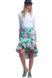High Neck and Long Sleeves White Top