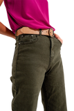 High Rise Slouchy Mom Jeans in Green