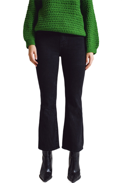 High Waist Flare Jeans in Black