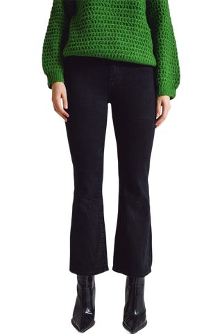 High Waist Flare Jeans in Black