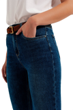 High Waisted Super Skinny Jeans in Dark Blue With High Quality Elastic