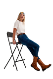 High Waisted Super Skinny Jeans in Dark Blue With High Quality Elastic