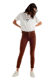 High Waisted Super Skinny Pants in Camel