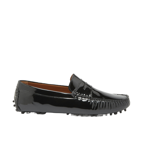 Penny Driving Loafers, Black Patent Leather