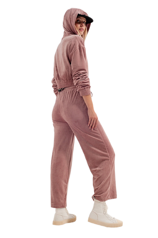 Jogger With Drawstring Waist in Pink