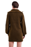 Jumper Mini Dress in Dark Green