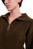 Jumper Mini Dress in Dark Green
