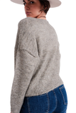 Khaki Batwing Fluffy Sweater