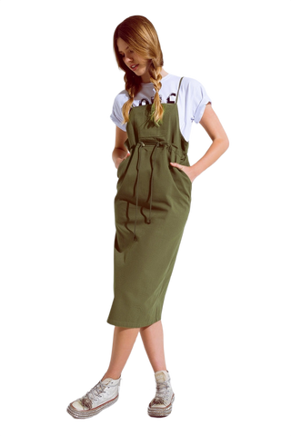 Khaki Denim Dress