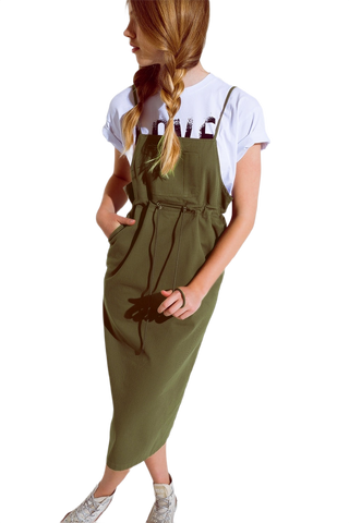 Khaki Denim Dress