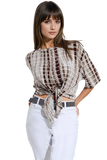 Khaki Top with Knot