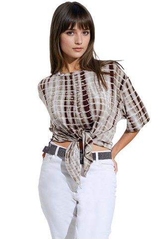 Khaki Top with Knot