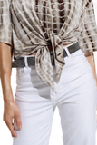 Khaki Top with Knot