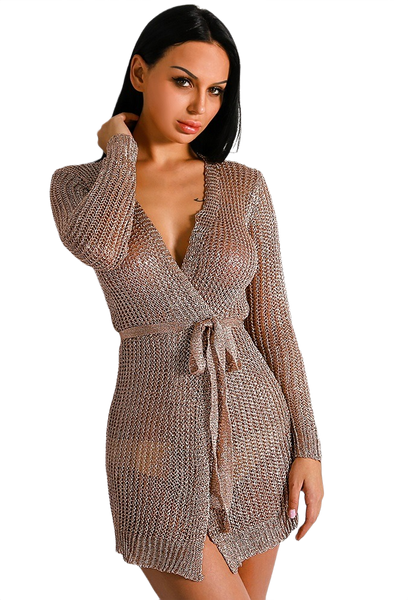 Rose Gold Sweater Dress