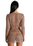 Rose Gold Sweater Dress