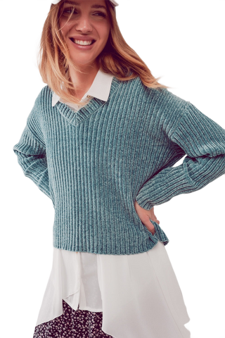 Knitted Chenille Jumper