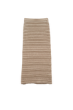 Knitted Midi Pencil Skirt in Beige
