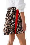 Leopard Print Shorts With Red Stripes on the Sides