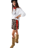 Leopard Print Shorts With Red Stripes on the Sides