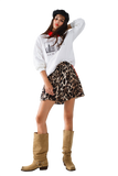 Leopard Print Shorts With Red Stripes on the Sides