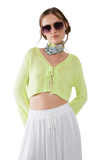 Long Bell Sleeve Knitted Cardigan