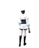 Daoko Pleated Puff Long Sleeve Shirt - White